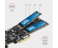 Axagon PCES-SA4M2 Kontroler PCIe 2x port SATA + 2x złącze M.2 - 1172788 - zdjęcie 3